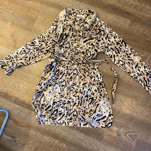 Animal print maternity dress